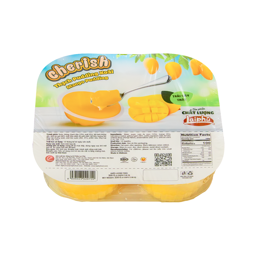Cherish芒果布丁 khay 320gr