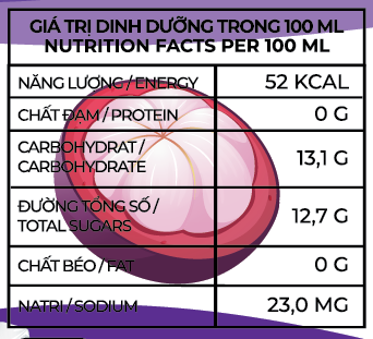 Nước Trái Cây Có Thạch Vị Măng Cụt Topin Chai 300ml