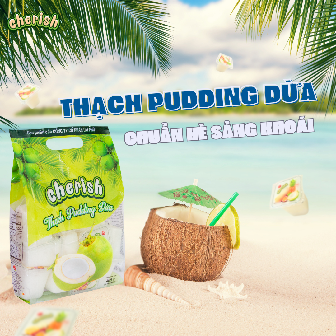 Thạch Pudding Cherish Vị Dừa 405G