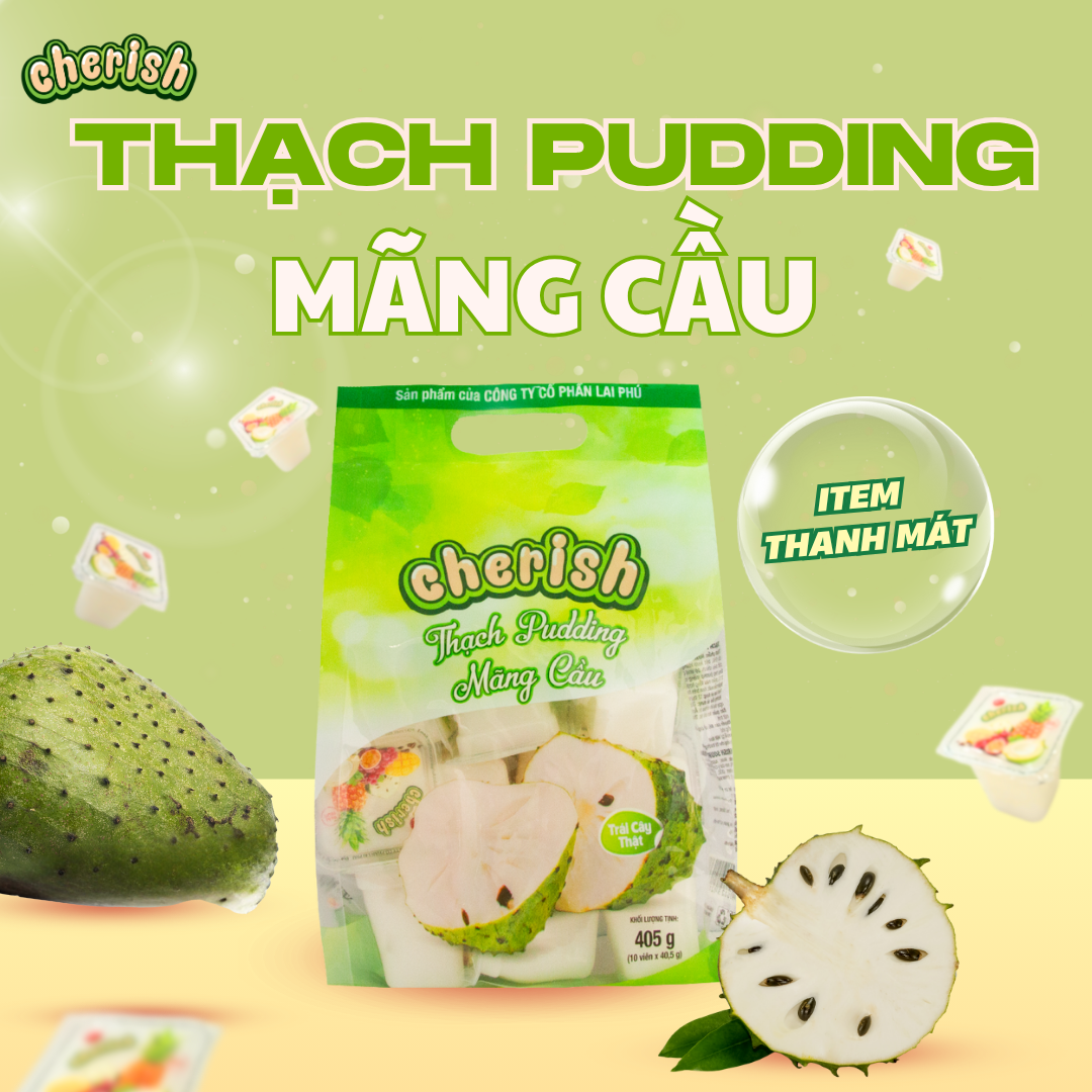 Thạch Pudding Cherish Vị Mãng Cầu 405G