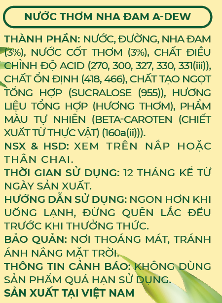 Nước Thơm Nha Đam A-Dew 450ml