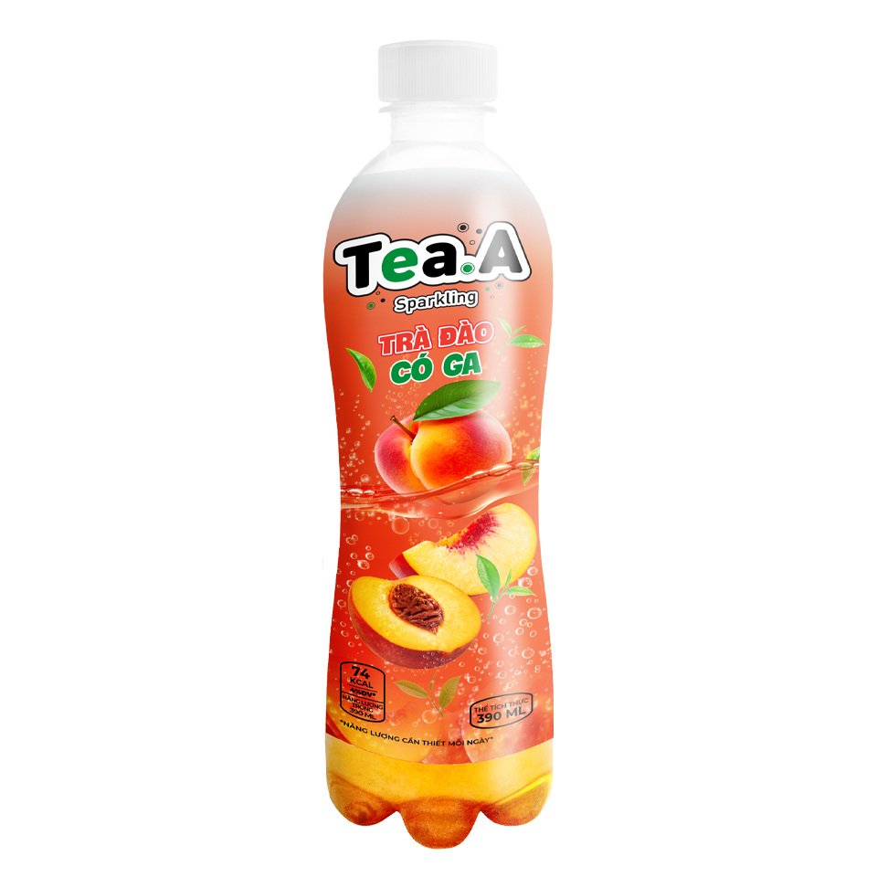 Trà Đào Có Ga Tea.A Sparkling Chai 390ml