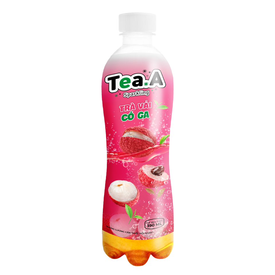 Trà Vải Có Ga Tea.A Sparkling Chai 390ml