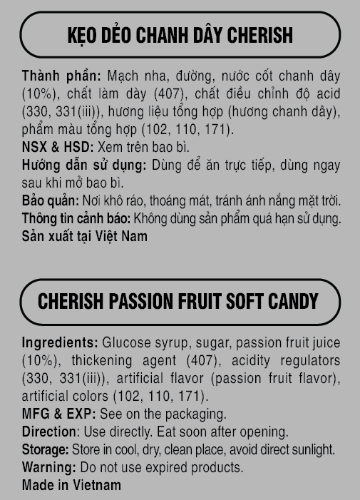 275G Passion Fruit Cherish Soft Candy