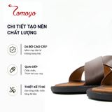  Dép Nam Da Bò Thật Tomoyo TMD80402 – Sang Trọng, Thoáng Khí, Bền Bỉ Theo Thời Gian 