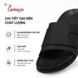  Dép Quai Ngang - Dép Da Nam Tomoyo TMD34201 - Đen 