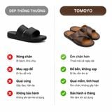  Dép Nam Da Bò Thật Tomoyo TMD80402 – Sang Trọng, Thoáng Khí, Bền Bỉ Theo Thời Gian 