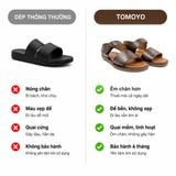  Dép Sandal Nam Da Bò Cao Cấp Tomoyo TMS10002 