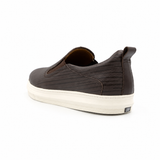  Giày Sneaker Slip-On TOMOYO – Nâu Đế Trắng - Đi Làm – Đi Chơi TMN51102 - Da 2 lớp 