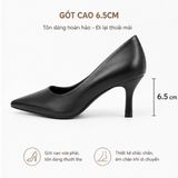  Giày Cao Gót Nữ TMW70301 Tomoyo – Đen Cao Cấp - Thanh Lịch Tối Giản, Tôn Dáng Mỗi Bước Đi 