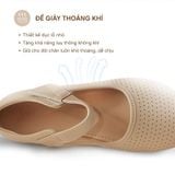  Giày Búp Bê Mary Jane TOMOYO –Quai Ngang Màu Nude Êm Chân TMW33409 