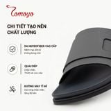  Dép Quai Ngang - Dép Da Nam Tomoyo TMD34204 - Xám 