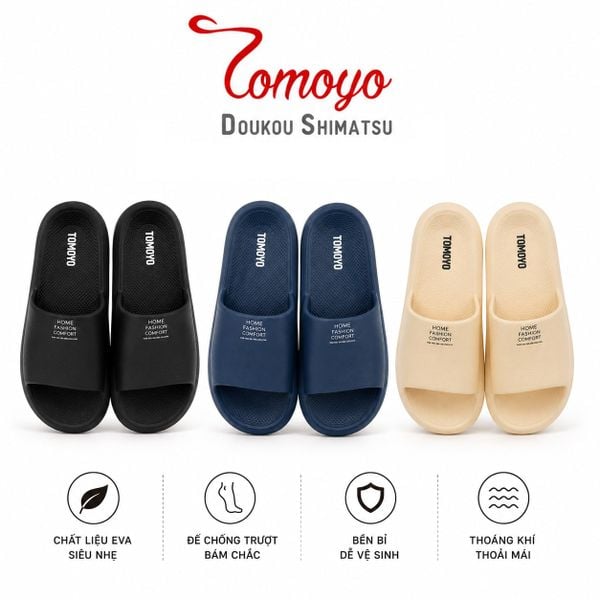  Dép nhựa IP EVA nguyên khối – Êm nhẹ, bền bỉ thích hợp mang vào mùa mưa TMD900 