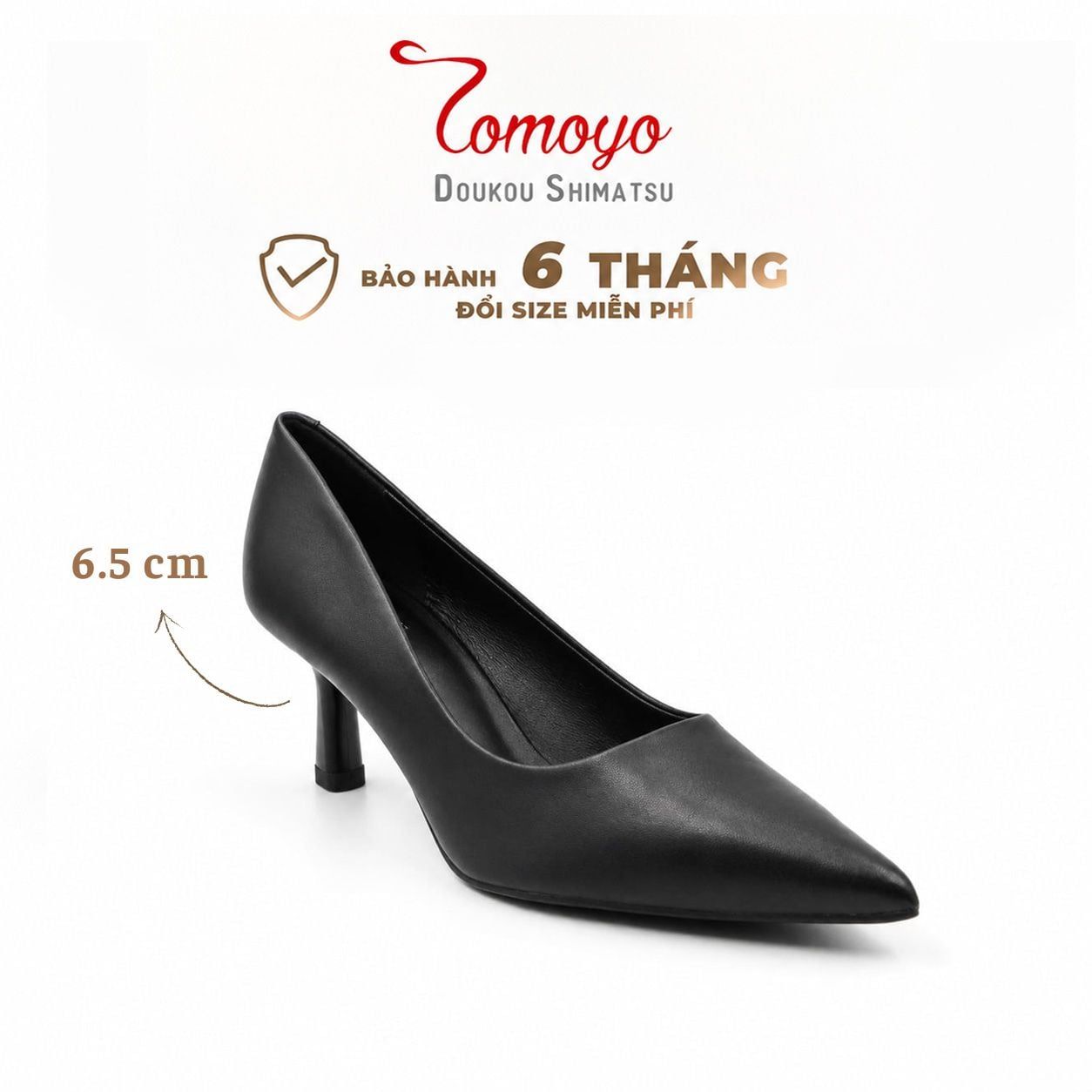  Giày Cao Gót Nữ TMW70301 Tomoyo – Đen Cao Cấp - Thanh Lịch Tối Giản, Tôn Dáng Mỗi Bước Đi 