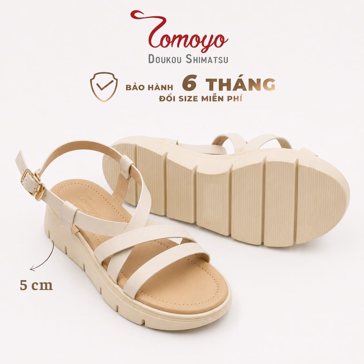  TOMOYO Sandal Nữ – Nhẹ Êm, Dịu Dàng Nữ Tính & Dễ Phối Đồ TMW70109 