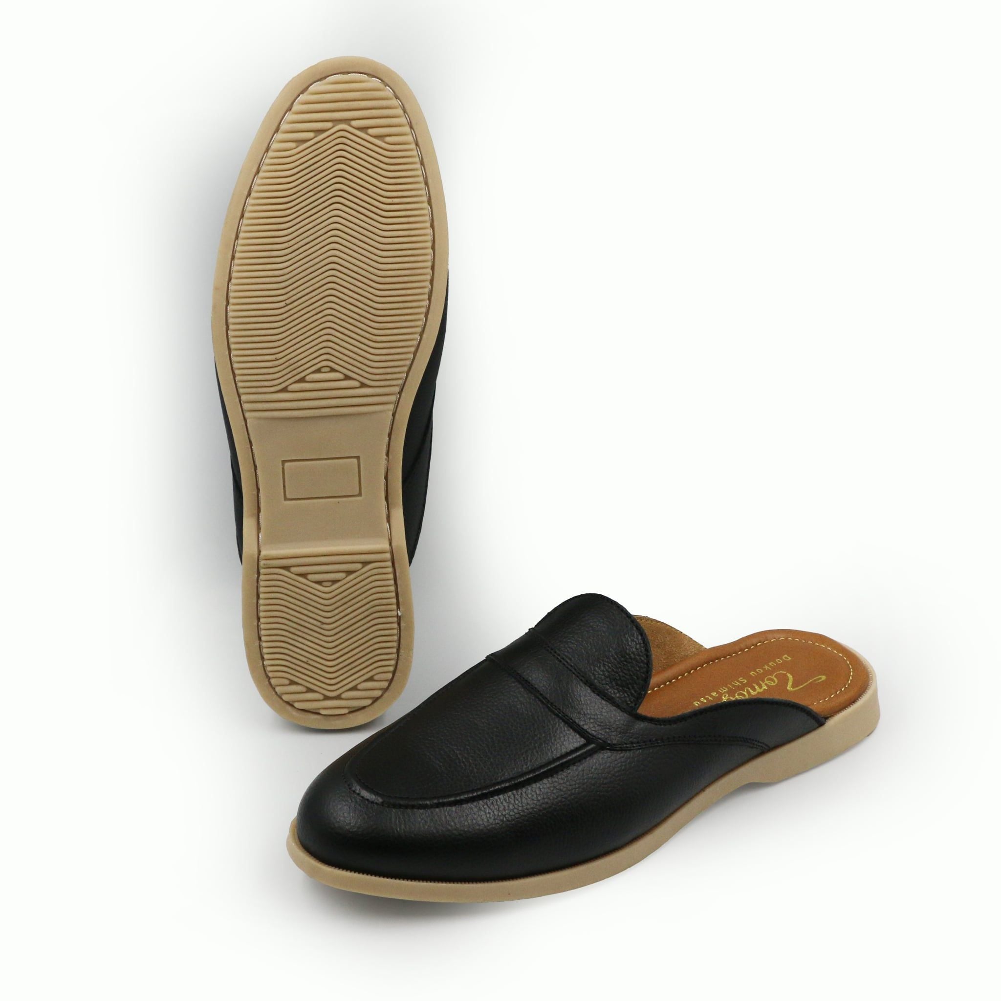  Giày Sục Nam Da Bò (mule shoes) TOMOYO TMN51301 – Da Thật, Đế Êm Nhẹ - Mule Loafer 