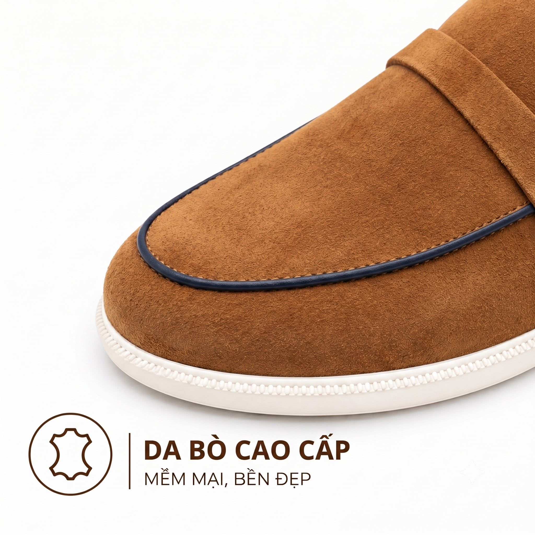  Giày Sục Nam Da Lộn (mule shoes) TOMOYO TMN51203 – Da Thật, Đế Êm Nhẹ - Mule Loafer 