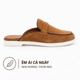  Giày Sục Nam Da Lộn (mule shoes) TOMOYO TMN51203 – Da Thật, Đế Êm Nhẹ - Mule Loafer 