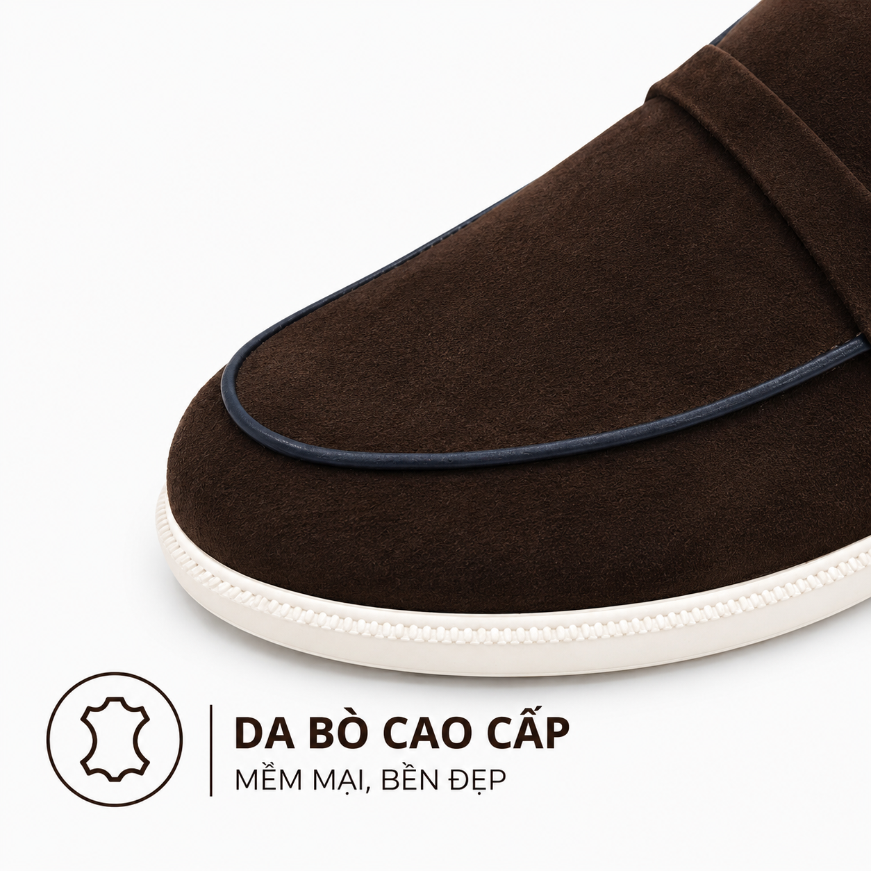 Giày Sục Nam Da Lộn (mule shoes) TOMOYO TMN51202 – Da Thật, Đế Êm Nhẹ - Mule Loafer 