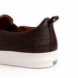  Giày Sneaker Slip-On TOMOYO – Nâu Đế Trắng - Đi Làm – Đi Chơi TMN51102 - Da 2 lớp 