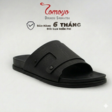  Dép Quai Ngang - Dép Da Nam Tomoyo TMD34201 - Đen 