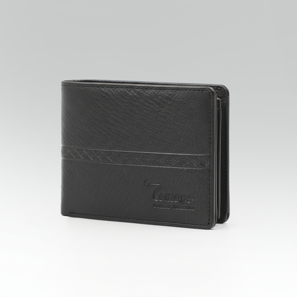  Ví Da Bò Nam TOMOYO TVN00201 – Ví Ngang Da Nappa Cao Cấp - Ví Đen 