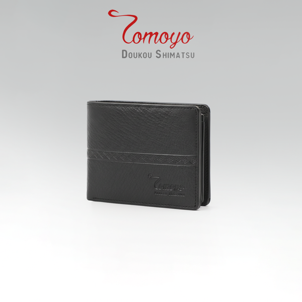  Ví Da Bò Nam TOMOYO TVN00201 – Ví Ngang Da Nappa Cao Cấp - Ví Đen 