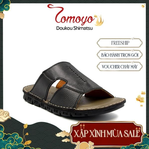  Dép Nam Da Bò Cao Cấp Tomoyo TMD10201 