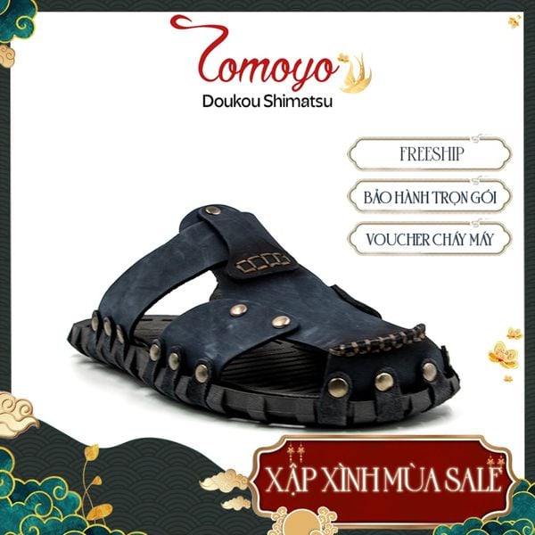  Dép Rọ Nam Da Bò Thật Tomoyo TMD10304 