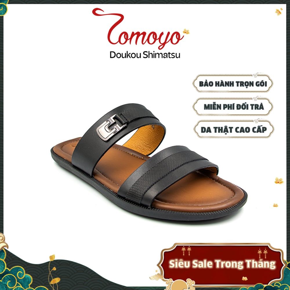 Dép Nam Quai Ngang Da Bò Thật Tomoyo TMD10601 