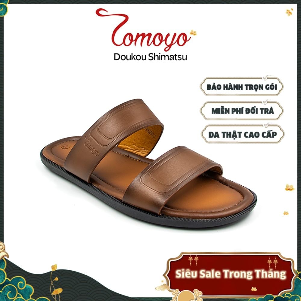  Dép Nam Da Bò Thật Tomoyo TMD10703 