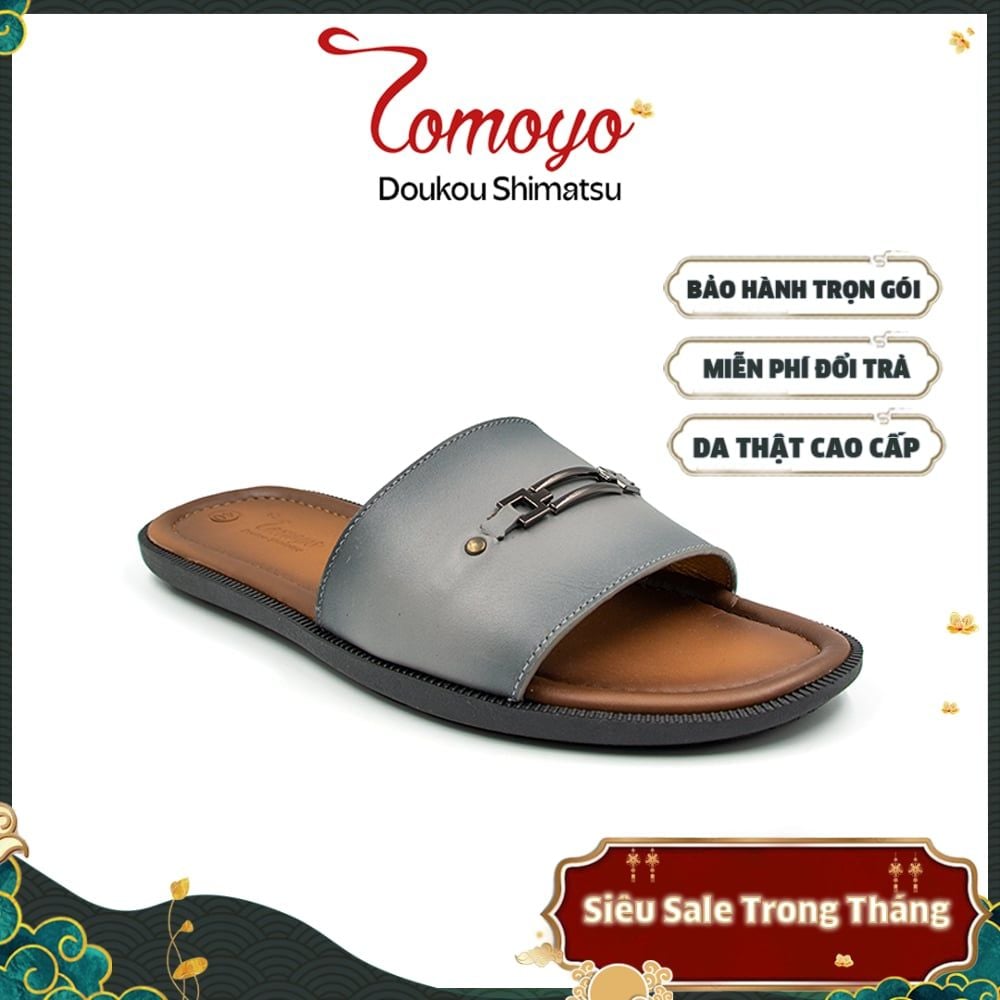  Dép Nam Quai Ngang Da Bò Thật Tomoyo TMD10800 