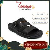  Dép Quai Ngang Nam Da Bò Nappa Cao Cấp Tomoyo TMD302 