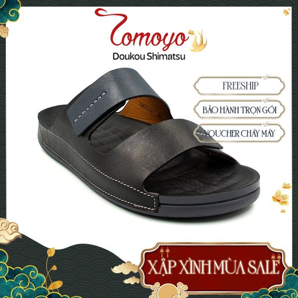  Dép Quai Ngang Nam Da Bò Nappa Cao Cấp Tomoyo TMD30304 