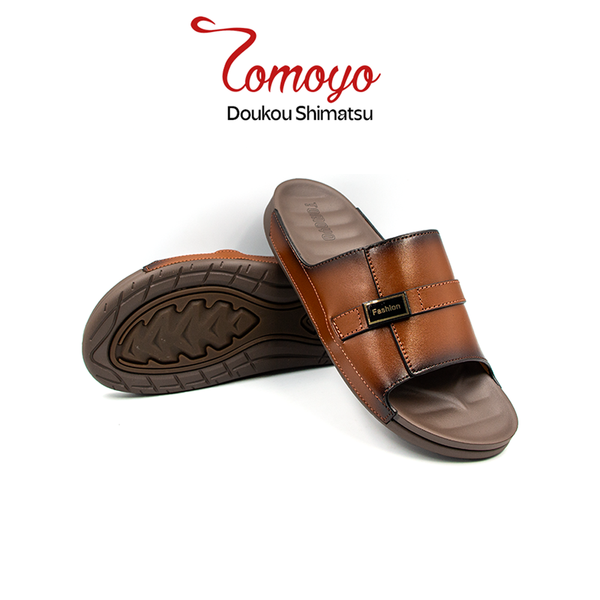  Dép Quai Ngang Nam Da Bò Nappa Cao Cấp Tomoyo TMD30503 