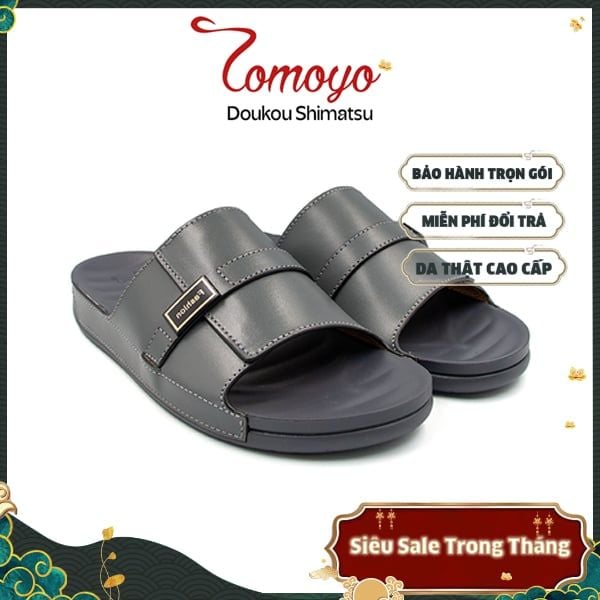  Dép Quai Ngang Nam Da Bò Nappa Cao Cấp Tomoyo TMD30504 