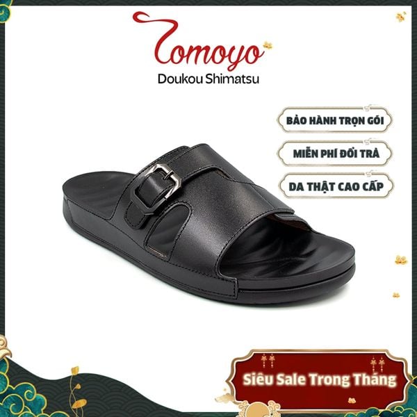  Dép Quai Ngang Nam Da Bò Nappa Cao Cấp Tomoyo TMD30701 