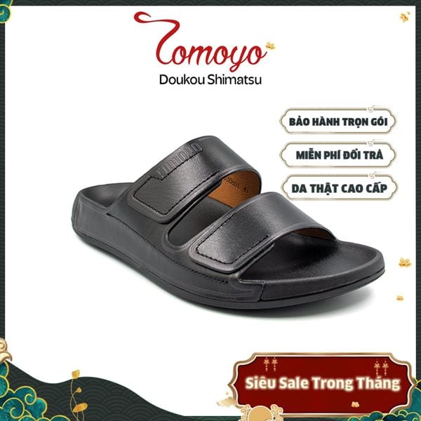  Dép Quai Ngang Nam Da Bò Nappa Cao Cấp Tomoyo TMD30801 
