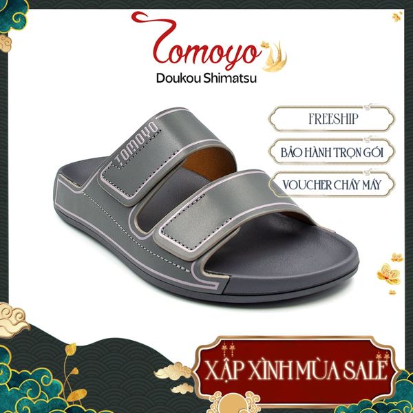  Dép Quai Ngang Nam Da Bò Nappa Cao Cấp Tomoyo TMD30804 