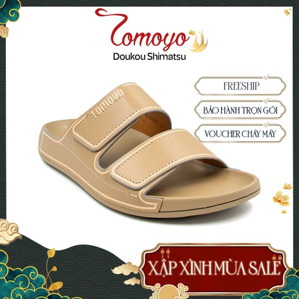  Dép Quai Ngang Nam Da Bò Nappa Cao Cấp Tomoyo TMD30809 