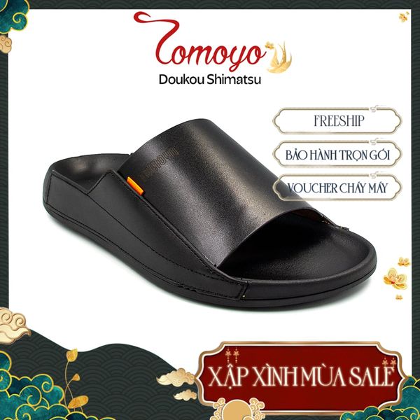  Dép Quai Ngang Nam Da Bò Nappa Cao Cấp Tomoyo TMD30901 