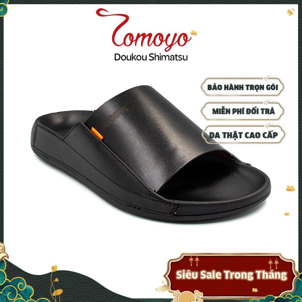  Dép Quai Ngang Nam Da Bò Nappa Cao Cấp Tomoyo TMD30901 