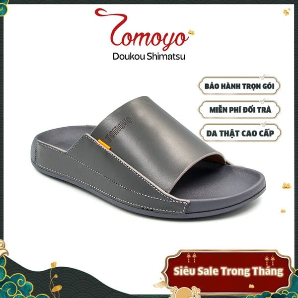  Dép Quai Ngang Nam Da Bò Nappa Cao Cấp Tomoyo TMD30904 