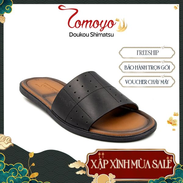  Dép Nam Quai Ngang Da Bò Thật Tomoyo TMD80001 