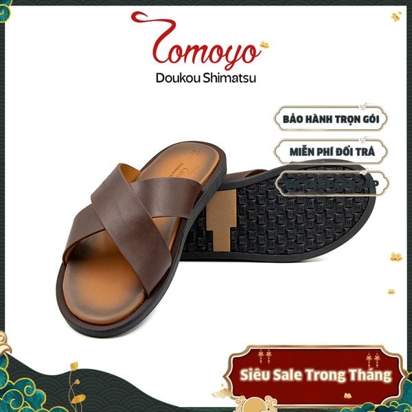  Dép Nam Da Bò Thật Tomoyo TMD80402 