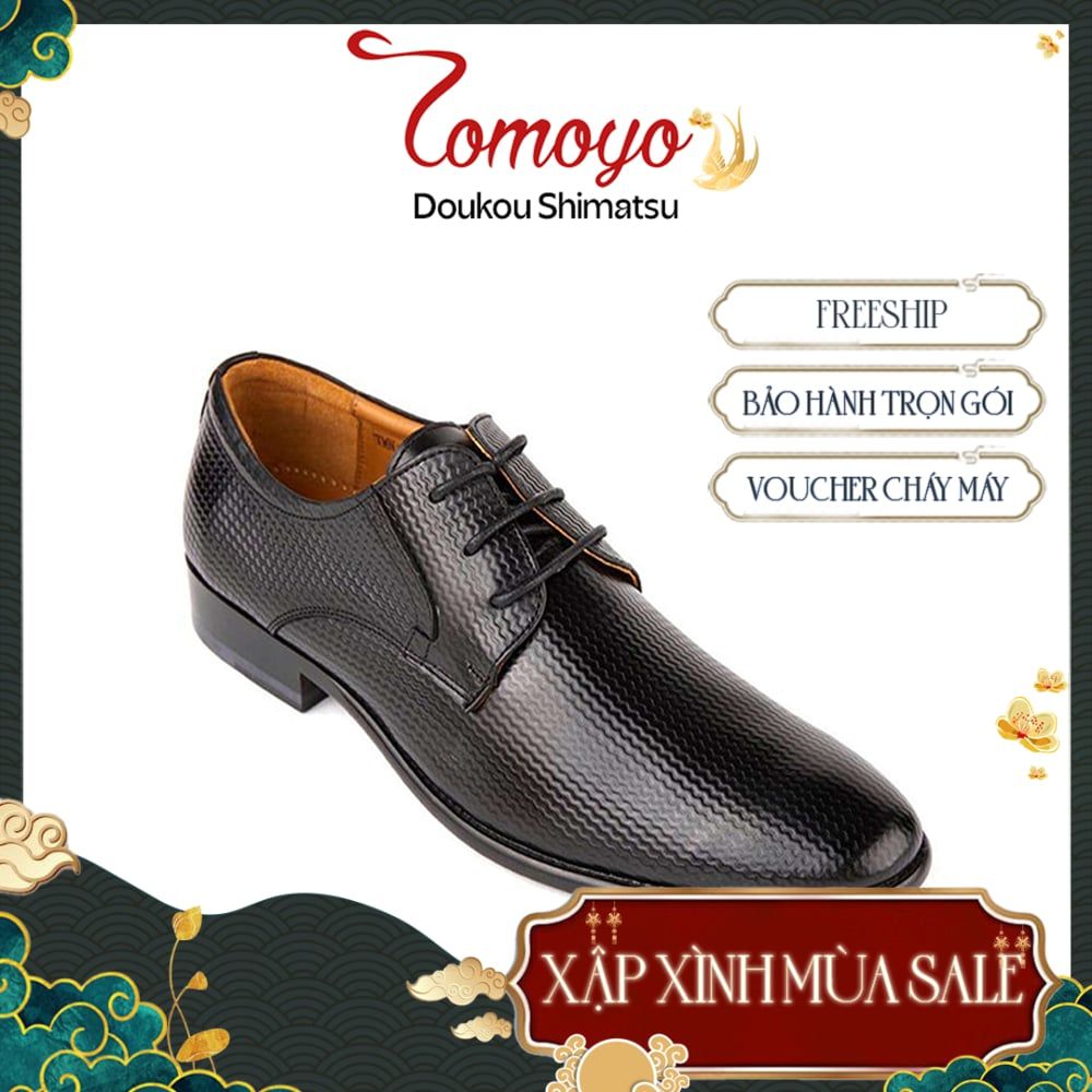  Giày Tây Nam Công Sở Vân Sóng Tomoyo TMN10701 
