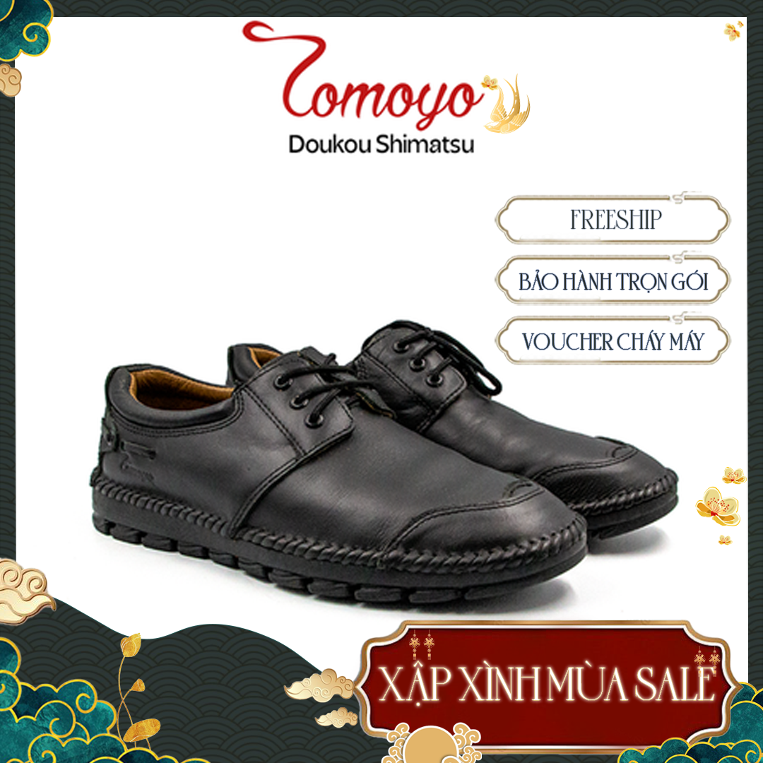  Giày Da Nam Đế May Siêu Êm Tomoyo TMN21001 