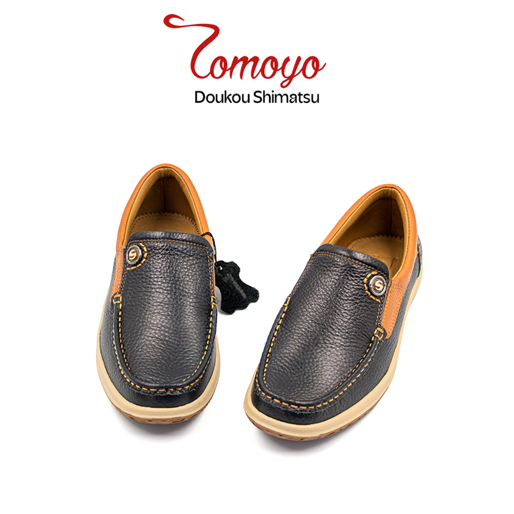  Giày Lười Nam Da Nubuck TOMOYO TMN22901 - Đen 