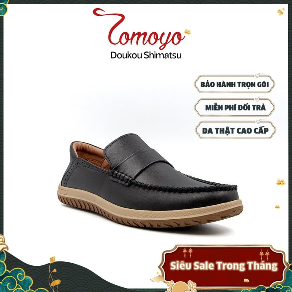  Giày Lười Nam Da Bò Thật Tomoyo TMN23001 