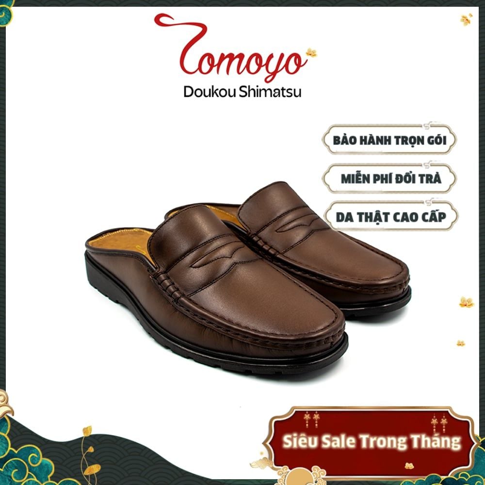  Giày Sục (Mule Shoes) Nam Da Thật Kiểu Dáng Thanh Lịch Tomoyo TMN24102 